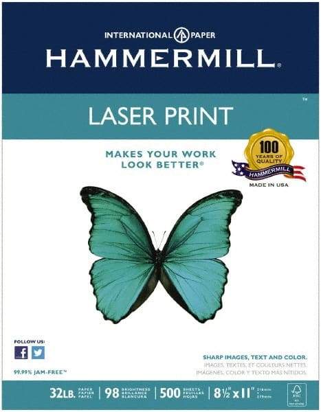 Hammermill - White Copy Paper - Use with Laser Printers, Copiers - USA Tool & Supply