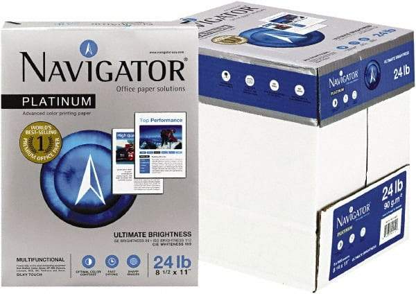 Navigator - White Copy Paper - Use with Laser Printers, Copiers, Fax Machines, Multifunction Machines - USA Tool & Supply