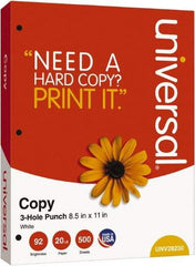 UNIVERSAL - White Copy Paper - Use with Laser Printers, Copiers, Plain Paper Fax Machines - USA Tool & Supply