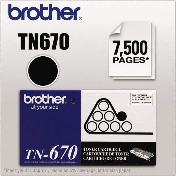 Brother - Black Toner Cartridge - Use with Brother HL-6050D, 6050DN, 6050DW - USA Tool & Supply