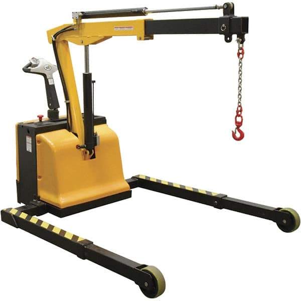 Vestil - 2,500 Lb Load Capacity, Steel Electric Floor Crane - 8' 5/64" Span - USA Tool & Supply