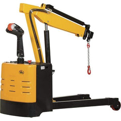 Vestil - 2,500 Lb Load Capacity, Steel Electric Floor Crane - 8' 5/64" Span - USA Tool & Supply
