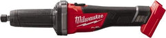 Milwaukee Tool - 1/4" Collet, 20,000 RPM, Inline Handle Electric Die Grinder - 18 Volts - USA Tool & Supply