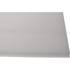 Made in USA - 3/4" Thick x 1' Wide x 4' Long, Polyethylene (HDPE) Sheet - White, Shore D-65 Hardness, Cutting Board Grade, ±10% Tolerance - USA Tool & Supply
