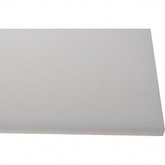 Made in USA - 1/2" Thick x 2' Wide x 4' Long, Polyethylene (HDPE) Sheet - White, Shore D-65 Hardness, Cutting Board Grade, ±10% Tolerance - USA Tool & Supply