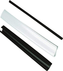 Caplugs - High-Density Polyethylene Edge Liner - 0.17" Wide x 0.15" Deep, 0.05 to 0.081" Hard Metal Thickness, Black - USA Tool & Supply