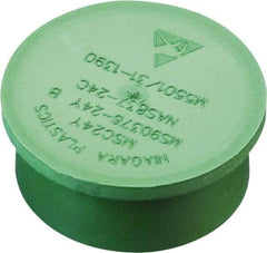 Caplugs - 1.168" ID, Round Head, Static Dissipative Cap - 1.43" OD, 9/16" Long, Low-Density Polyethylene, Black - USA Tool & Supply