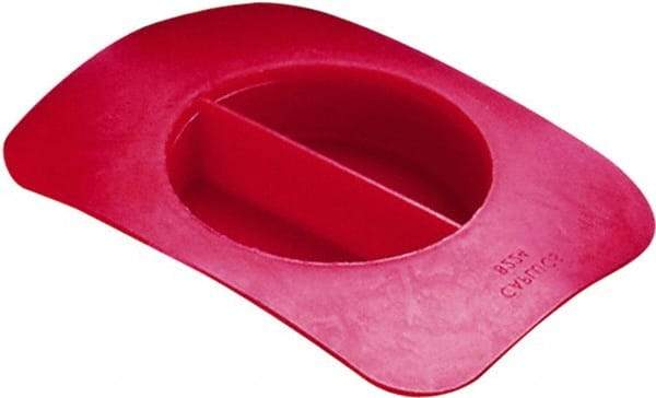 Caplugs - 0.79" ID, Round Head with Rectangular Flange Flange Plug - 1/2" Long, Low-Density Polyethylene, Red - USA Tool & Supply