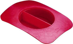 Caplugs - 0.79" ID, Round Head with Rectangular Flange Flange Plug - 1/2" Long, Low-Density Polyethylene, Red - USA Tool & Supply