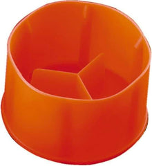 Caplugs - 0.675" ID, Round Head Connector Cap - 35/64" Long, Low-Density Polyethylene, Orange - USA Tool & Supply