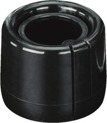 Caplugs - Round Head, Tear-Tab Tube Cap - Low-Density Polyethylene, Black - USA Tool & Supply