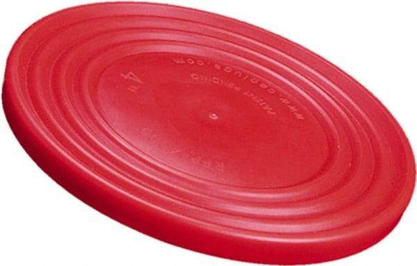 Caplugs - Round Head Flange Cap - Low-Density Polyethylene, Red - USA Tool & Supply