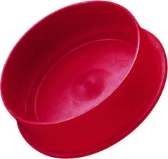 Caplugs - 1.965" ID, Round Head Cap - 2.22" OD, 9/16" Long, Low-Density Polyethylene, Red - USA Tool & Supply