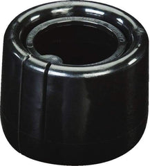 Caplugs - Round Head, Tear-Tab Tube Cap - Low-Density Polyethylene, Black - USA Tool & Supply