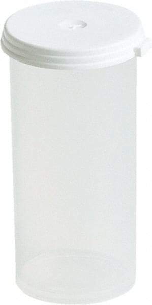 Caplugs - Beakers & Pipettes - 1.5DRAM WHITE 550/PK POLYP STERILIZATION VIAL - USA Tool & Supply