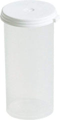 Caplugs - Beakers & Pipettes - 2.5DRAM WHITE 350/PK POLYP STERILIZATION VIAL - USA Tool & Supply
