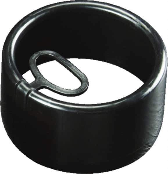 Caplugs - Round Head, Tear-Tab Well Casing Cap - Low-Density Polyethylene, Black - USA Tool & Supply