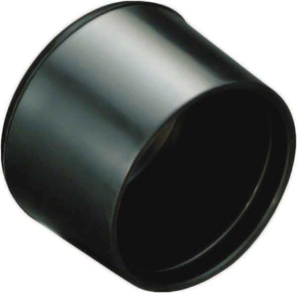 Caplugs - Round Head Finishing Cap - 19/32" Long, Low-Density Polyethylene, Black - USA Tool & Supply