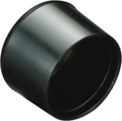 Caplugs - Round Head Finishing Cap - 1-3/32" Long, Low-Density Polyethylene, Black - USA Tool & Supply