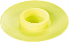 Caplugs - 0.94" ID, Push-On Flange Cap - 3.94" OD, 51/64" Long, Low-Density Polyethylene, Yellow - USA Tool & Supply