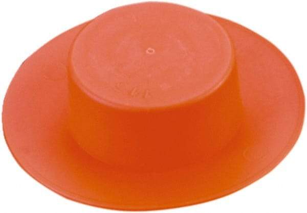 Caplugs - 3.58" ID, Round Head Flange Plug - 5.59" OD, 3/4" Long, Low-Density Polyethylene, Orange - USA Tool & Supply