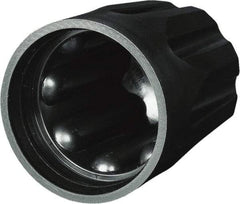 Caplugs - Serrated Round Head Sucker Rod Cap - High-Density Polyethylene, Black - USA Tool & Supply