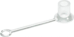 Caplugs - 0.36" ID, Round Head, Tethered Cap - 1-29/32" Long, Silicone, Natural (Color) - USA Tool & Supply