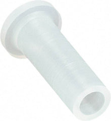 Caplugs - 7/16" ID, Round Head Cap with Flange - 61/64" Long, Silicone, Natural (Color) - USA Tool & Supply