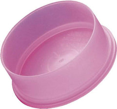 Caplugs - Round Head, Static Dissipative Cap - 1.22" OD, 1/2" Long, Polyethylene, Pink - USA Tool & Supply