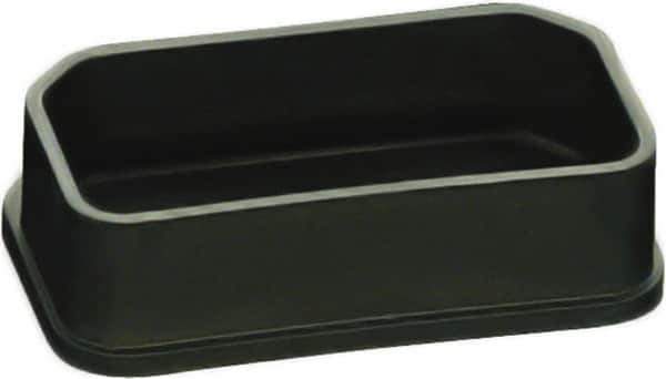 Caplugs - 2-27/64" x 1.425" x 1.425", Conductive, Rectangular Head Cap/Plug - 49/64" Long, Polyethylene Copolymer, Black - USA Tool & Supply