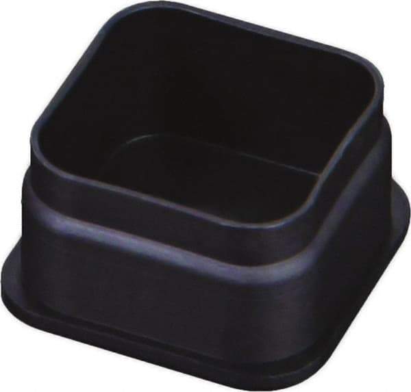 Caplugs - Square Head Tube Plug - 0.734 x 0.734" OD, 7/16" Long, Low-Density Polyethylene, Black - USA Tool & Supply