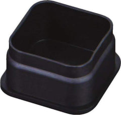 Caplugs - Square Head Tube Plug - 0.86 x 0.86" OD, 7/16" Long, Low-Density Polyethylene, Black - USA Tool & Supply