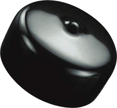 Caplugs - 0.6" ID, Flexible, Round Head Masking Cap - 0.73" OD, 1/2" Long, Vinyl, Black - USA Tool & Supply