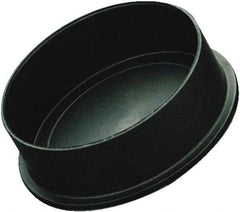 Caplugs - Conductive, Round Head, Static Dissipative Cap - 1.42" OD, 1/2" Long, Polyethylene Copolymer, Black - USA Tool & Supply
