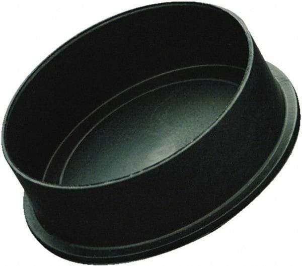 Caplugs - Conductive, Round Head, Static Dissipative Cap - 1.63" OD, 9/16" Long, Polyethylene Copolymer, Black - USA Tool & Supply