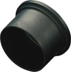 Caplugs - 2.221" ID, Conductive, Round Head Plug - 2.39" OD, 35/64" Long, Polyethylene Copolymer, Black - USA Tool & Supply