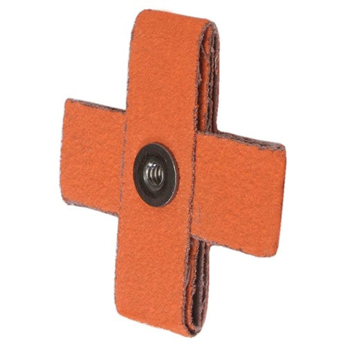 3″ × 3″ × 1″ Cross Pad 8-Ply 60 Grit 1/4-20 Eyelet Ceramic Alumina - USA Tool & Supply