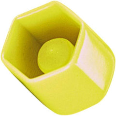 Caplugs - Hex Head Cap - 35/64" Long, Vinyl, Yellow - USA Tool & Supply