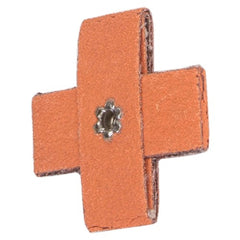 2″ × 2″ × 3/4″ Cross Pad 8-Ply 80 Grit 8-32 Eyelet Ceramic Alumina - USA Tool & Supply