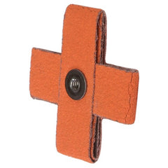 3″ × 3″ × 1″ Cross Pad 8-Ply 80 Grit 1/4-20 Eyelet Ceramic Alumina - USA Tool & Supply