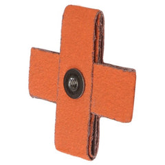 3″ × 3″ × 1″ Cross Pad 8-Ply 120 Grit 1/4-20 Eyelet Ceramic Alumina - USA Tool & Supply