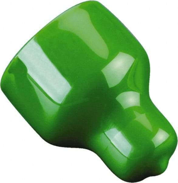 Caplugs - 1.041" ID, Pull-Tab, Round Head Cap - 1-3/8" Long, Vinyl, Green - USA Tool & Supply