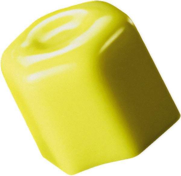 Caplugs - Hex Head Hex Cap - 23/32" Long, Vinyl, Yellow - USA Tool & Supply