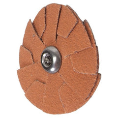 3″ Blaze Overlap Slotted Disc 2-Ply 80 Grit 8–32 Eyelet Ceramic Alumina - USA Tool & Supply