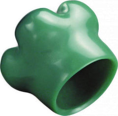 Caplugs - Round with Square Head Tube Cap - 0.725" OD, 1/2" Long, Vinyl, Green - USA Tool & Supply