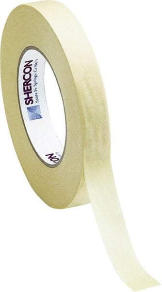 Caplugs - 1" Wide x 60 Yd Long Off-White Crepe Paper High Temperature Masking Tape - Series KD111000, 7.5 mil Thick - USA Tool & Supply