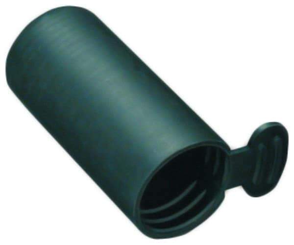 Caplugs - 0.557" ID, Round Head, Tear-Tab Masking Cap - 1-21/64" Long, Vinyl, Black - USA Tool & Supply