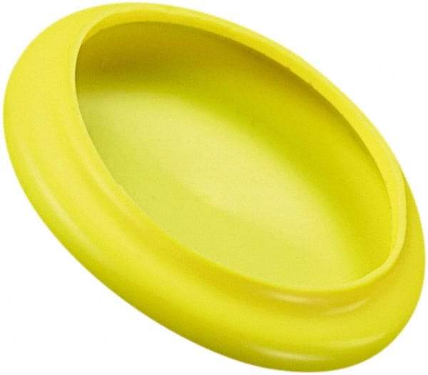 Caplugs - Flexible, Round Head Flange Cap - 5.19" OD, 1/16" Long, Vinyl, Gray - USA Tool & Supply
