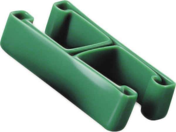 Caplugs - 1-5/8" x 3/4", Flexible Push-On I-Frame End Cap - 1-5/8" Long, Vinyl, Green - USA Tool & Supply