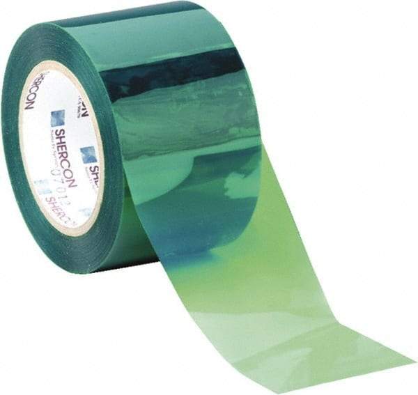 Caplugs - 2-3/4" Wide x 72 Yd Long Green Polyester Film High Temperature Masking Tape - Series PC21-2750, 3.5 mil Thick - USA Tool & Supply